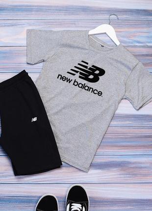 Летний мужской спортивный трикотажный костюм new balance1 фото