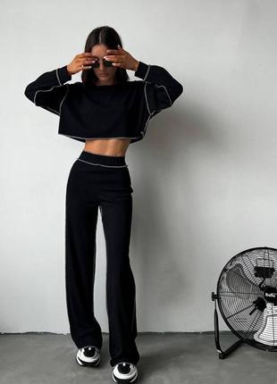 Костюм кофта + штаны свободного кроя