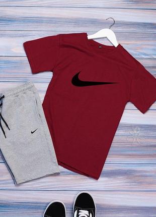 Летний мужской спортивный трикотажный костюм nike