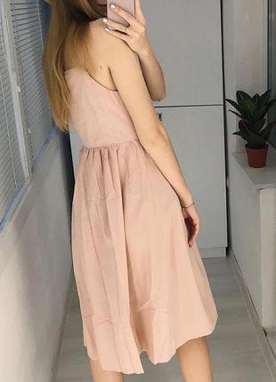 Лёгкий котоновый сарафан платье миди с-ка4 фото