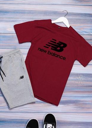 Летний мужской спортивный трикотажный костюм new balance