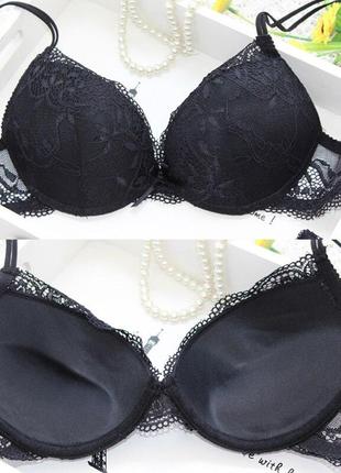Комплект нижньої білизни 80b (36b) black, push up новий3 фото