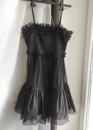 Платье фатин черное юбка упаковка пышное3 фото