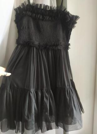 Платье фатин черное юбка упаковка пышное2 фото