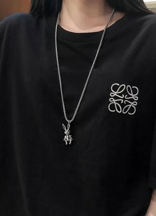 Подвеска заяц с подвижными лапками из мед.стали