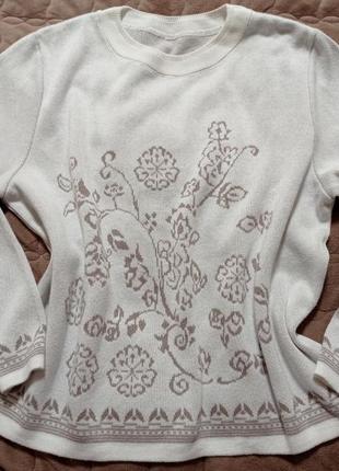 Кофта (пуловер, свитшот, джемпер) с цветочным принтом2 фото