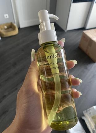 Oчищающее гидрофильное масло с экстрактом яблока innisfree apple seed cleansing oil