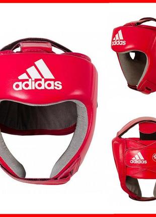 Шолом боксерський adidas aiba з ліцензією для боксу та єдиноборств професійний натуральна шкіра
