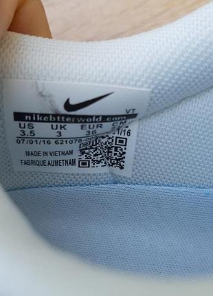 Женские кожаные белые с голубым кроссовки nike blazer 🆕 кеды найк блейзер4 фото