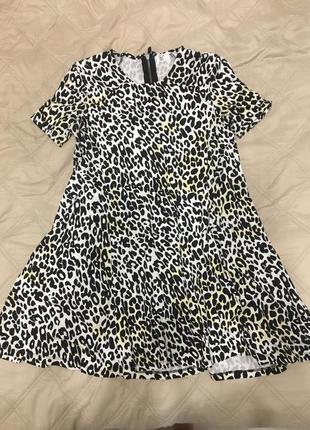 Леопардовое платье  zara2 фото