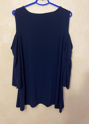 Балталл шикарная синяя стильная блуза блузка блузочка эффектная кофта5 фото