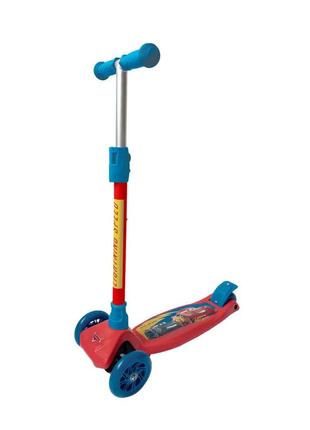 Самокат трехколесный bambi disney cars (светятся колеса) ls2216. самокат детский со светящимися колесами