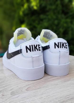 Мужские кожаные белые с черным кроссовки nike blazer 🆕 кеды найк блейзер7 фото