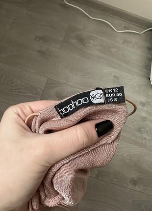 Золото розовое легкое платье boohoo2 фото