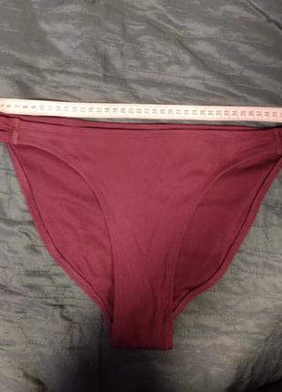 Темно бордовые плавки высокие