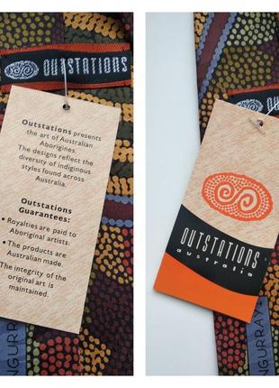 Винтажный дизайнерский галстук -  искусство аборигенов австралии outstations9 фото