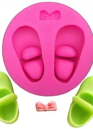 Силіконова форма молд взуття малюка для мастики марципана миловаріння виготовлення свічок