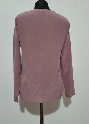 100% шелк фирменная натуралььная шелковая блузка качество!2 фото