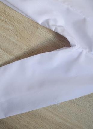 Класична біла блузка з довгим (четвертним) рукавом і краваткою3 фото