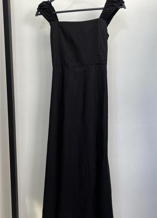 Сукня міді із сумішевого льону zara8 фото