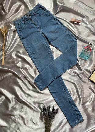 Синие джинсы skinny1 фото