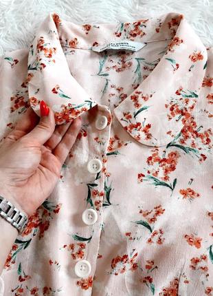 Трендовая рубашка с воротником zara состояние:идеальное9 фото
