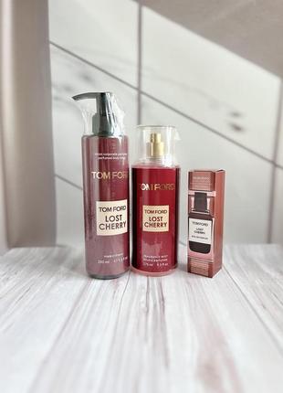 Парфюмированный набор: парфюм 40 мл+ лосьон 200 мл + спрей для тела 275 мл tom ford lost cherry