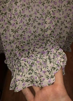 Легкая летняя юбочка с принтом в цветок3 фото