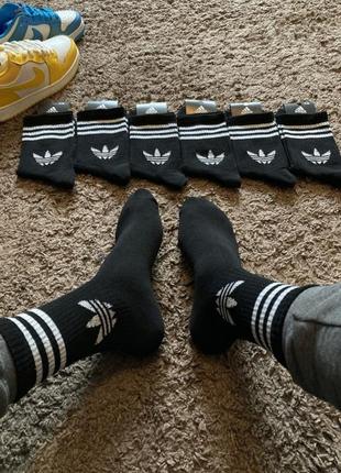 Высокие черные спортивные носки с логотипом adidas