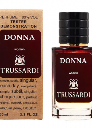 Парфюм стойкий,парфюмированная вода trusardi dona tester lux, женский, 60 мл2 фото