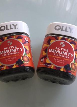 Витамины olly active immunity gummy + elderberry blood orange для поддержки иммунитета5 фото