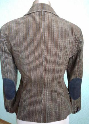 Приталенный пиджак вельветовый c латками на локтях zara2 фото