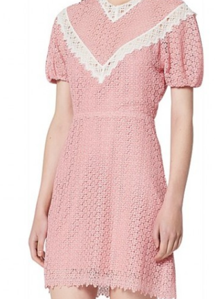 Платье новое нарядное брендовое розовое белое sandro оригинал