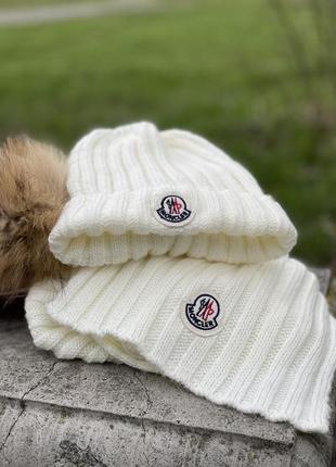 Набір шапка та шарф moncler