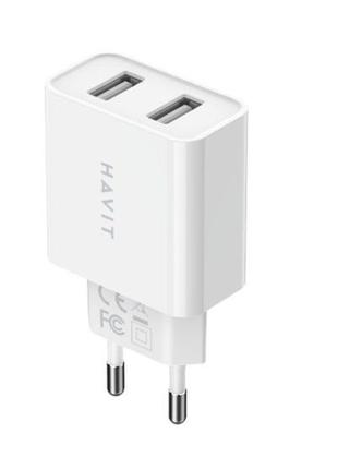 Зарядка havit 2 usb в комлекті type-c4 фото