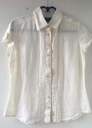 Рубашка блуза натуральная,рубаха лен, белая, weekend max mara оригинал6 фото