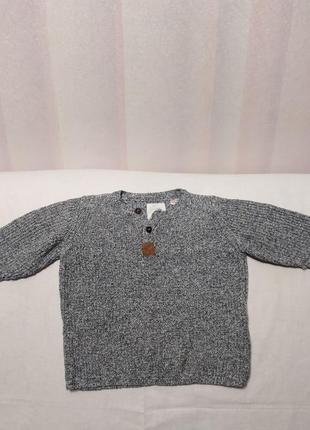 Кофточка на мальчика трикотажная вязаная (9-12 месяцев)  3д