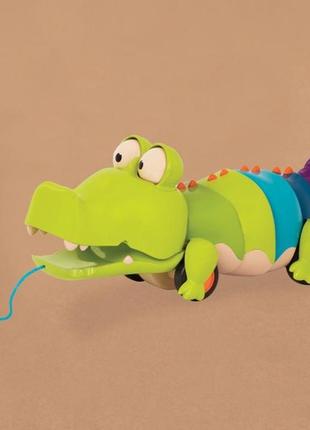 Іграшка-каталка на мотузочку - крокодил клац-клаус2 фото