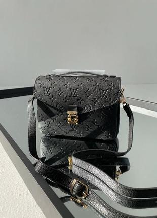 Сумка женская в стиле louis vuitton pochette metis black3 фото