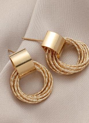 Серьги плетеные в стиле zara топ сережки 2