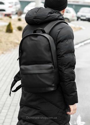 Стильний міський рюкзак чорного кольору з еко шкіри vector на 18 літрів молодіжний2 фото
