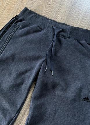 Мужские спортивные хлопковые штаны с полосками adidas4 фото