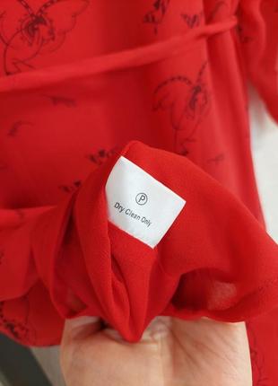 Красное шелковое эксклюзивное платье-мини📍туника📍once, upon a time( размер 38)10 фото
