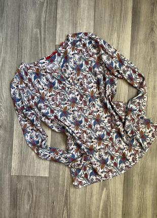Стильная легкая блуза в цветочный принт7 фото