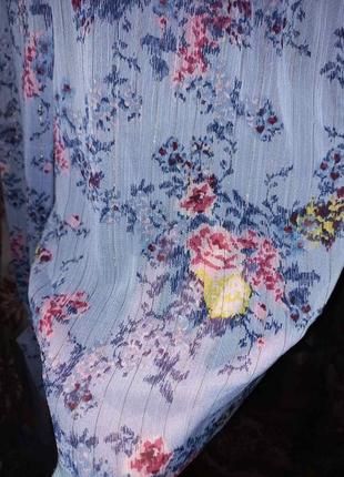 Летняя блуза в цветочный принт4 фото