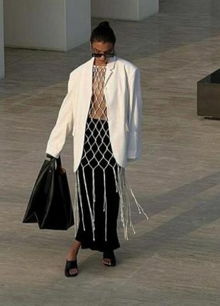 Сукня макраме сітка максі пляжна туніка