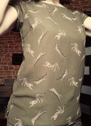 Літня блуза анімалістичного принту