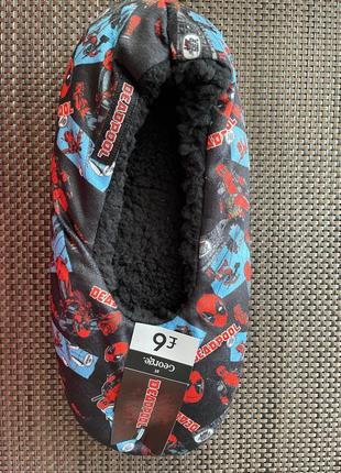 Marvel deadpool print slipper socks тапочки