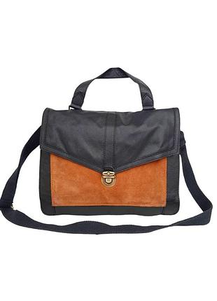 Повседневная удобная сумка через плечо из натуральной кожи