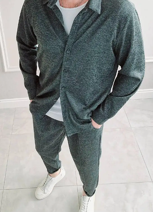 Костюм 2-ка мужской брюки рубашка софт s-m, l-xl,2xl-3xl av4657-ат41741i 2ве